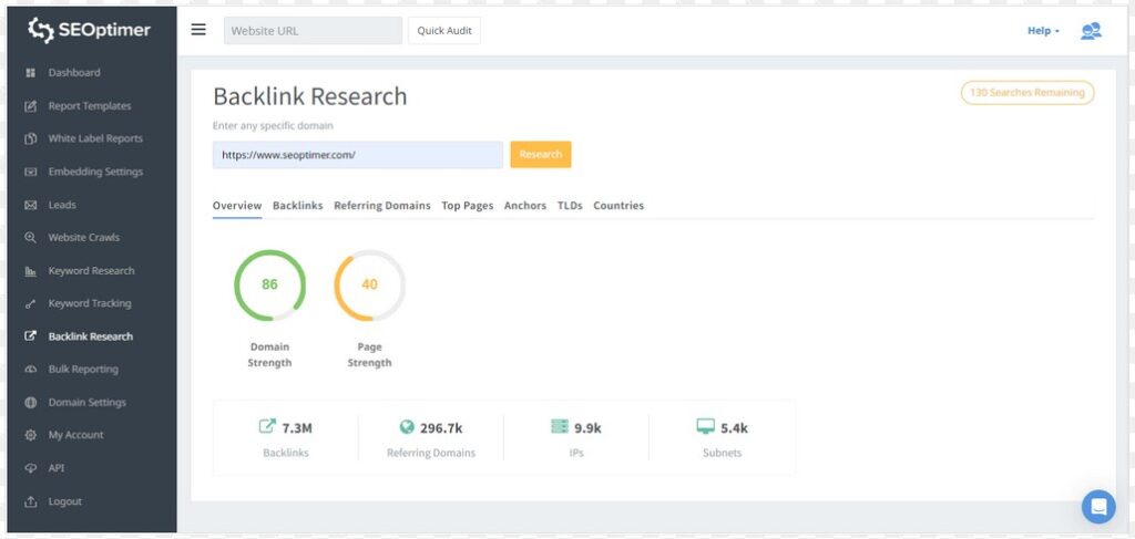 SEOptimer-Dashboard