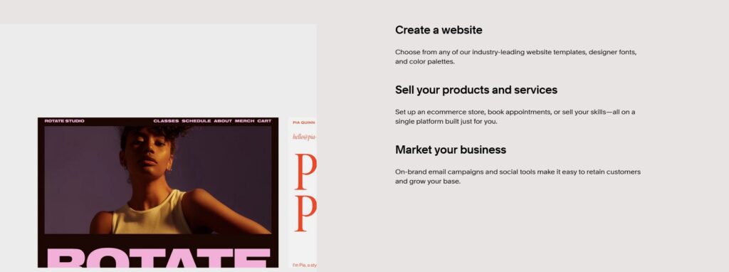 Squarespace features
