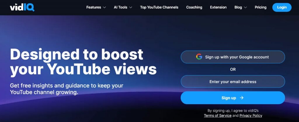 vidIQ (Boost Your Views And Subscribers On YouTube) Dashboard
