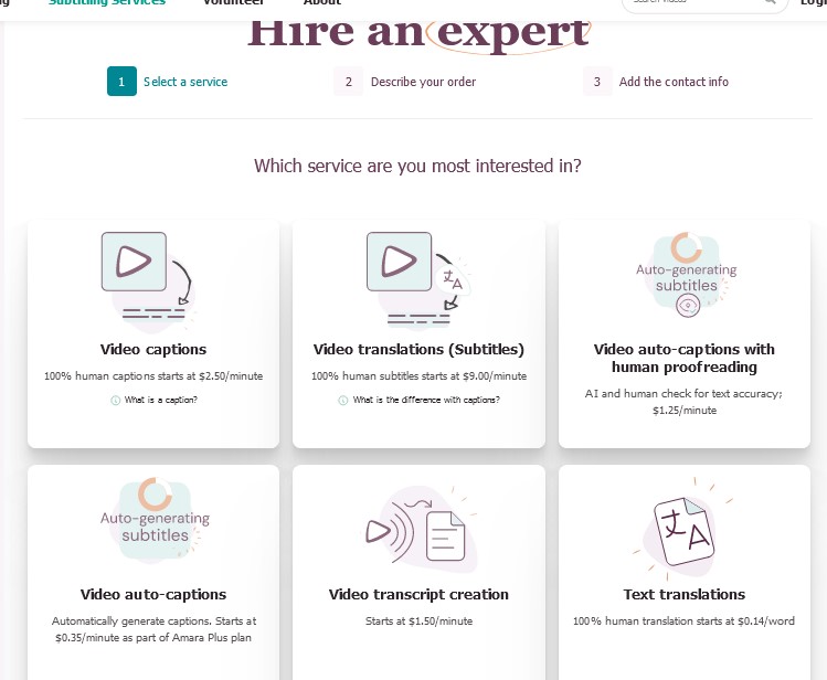 Amara User Experience