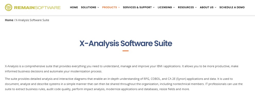 Analysis Software Suite Remain Software Dashboard