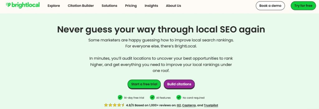 BrightLocal - All-in-One Local SEO Citations and Review Management