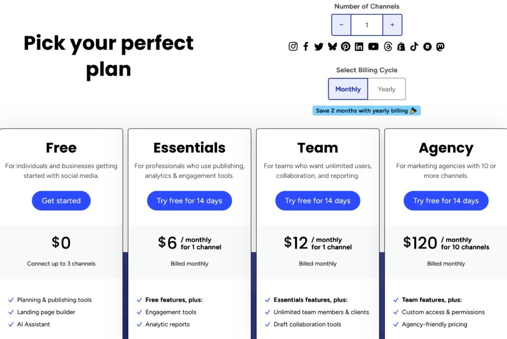 Buffer Pricing Plan