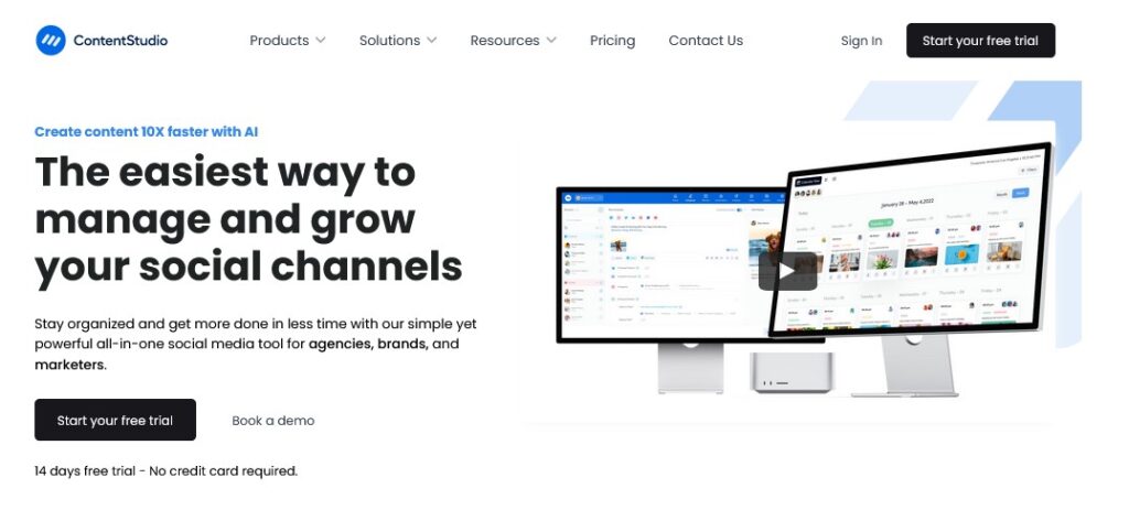 ContentStudio Dashboard (YouTube)