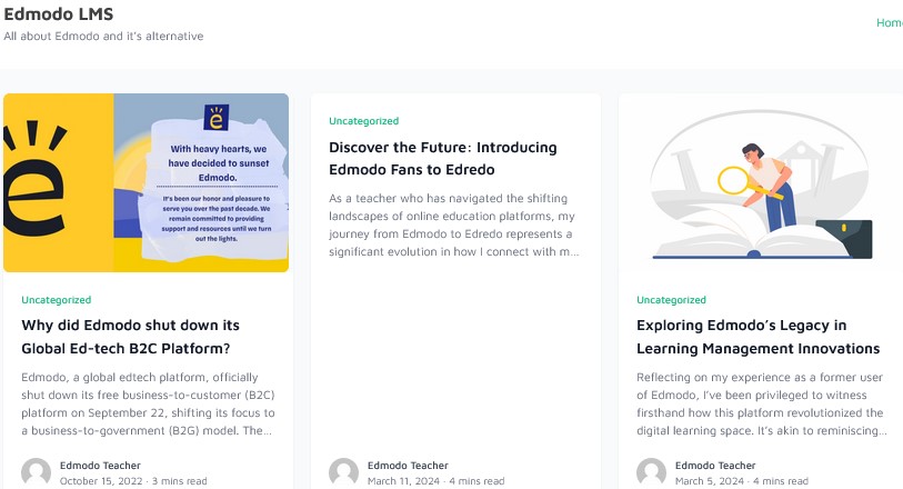 Edmodo LMS Dashboard