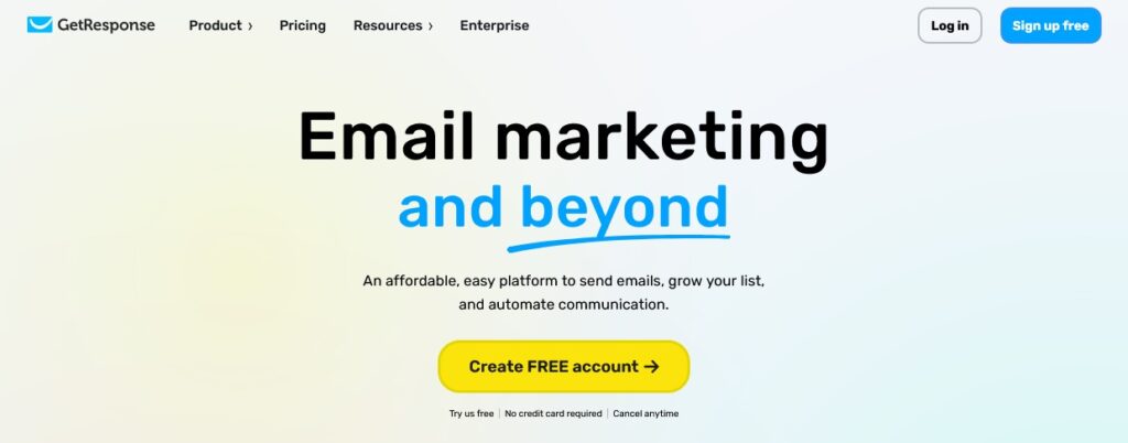GetResponse Dashboard
