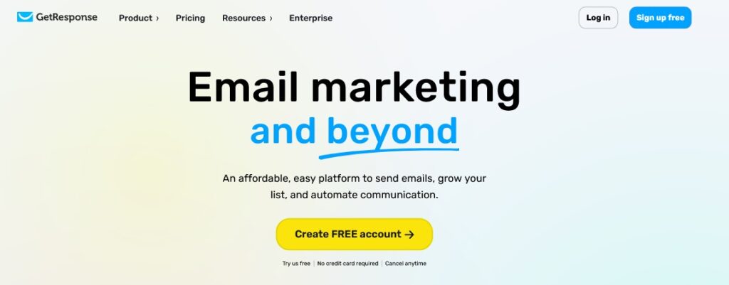 GetResponse Dashboard