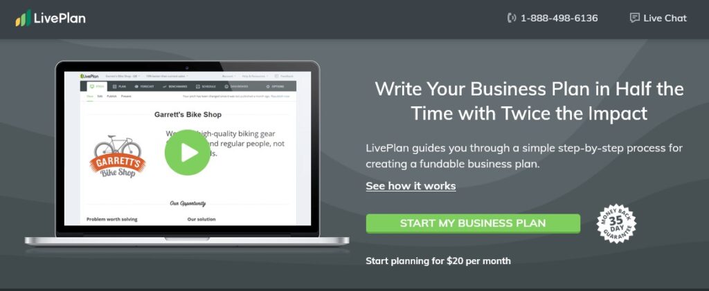 LivePlan Dashboard