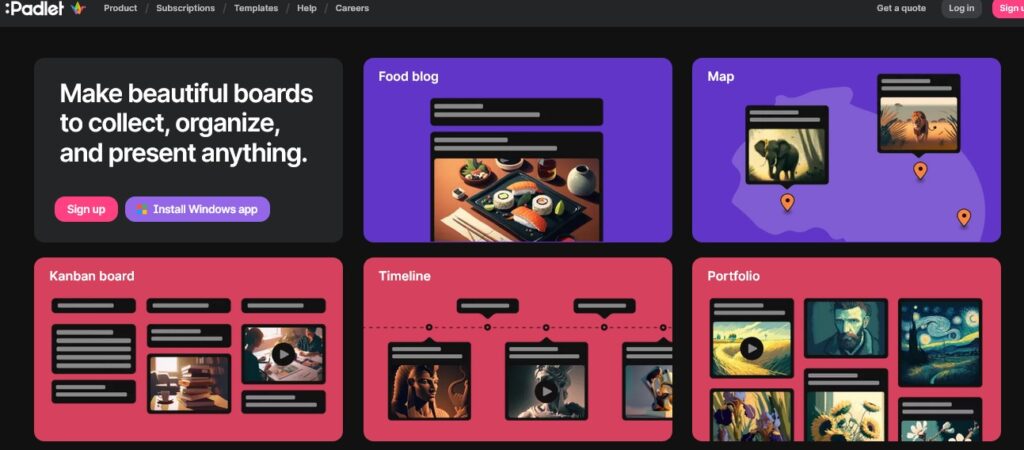 Padlet Dashboard Beauty will save the work