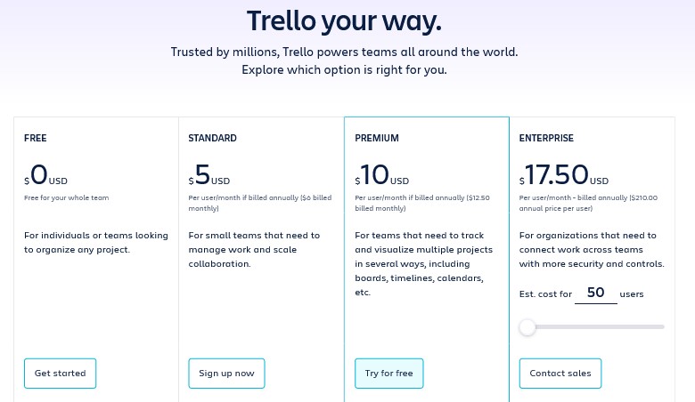 Trello Plan Is Best for You Our Pricing (Best AI Tools for Product Managers)