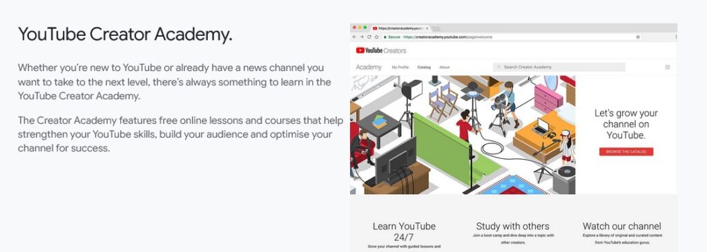 YouTube Creator Academy Improving your YouTube skills - Google News Initiative