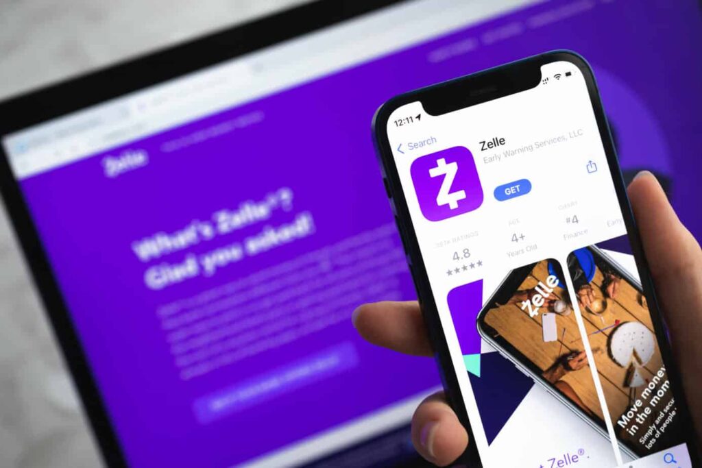 Zelle's integration within a business's existing banking app