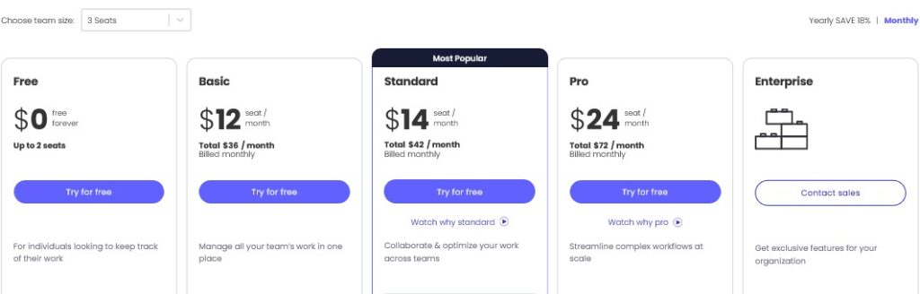 monday.com pricing and plans